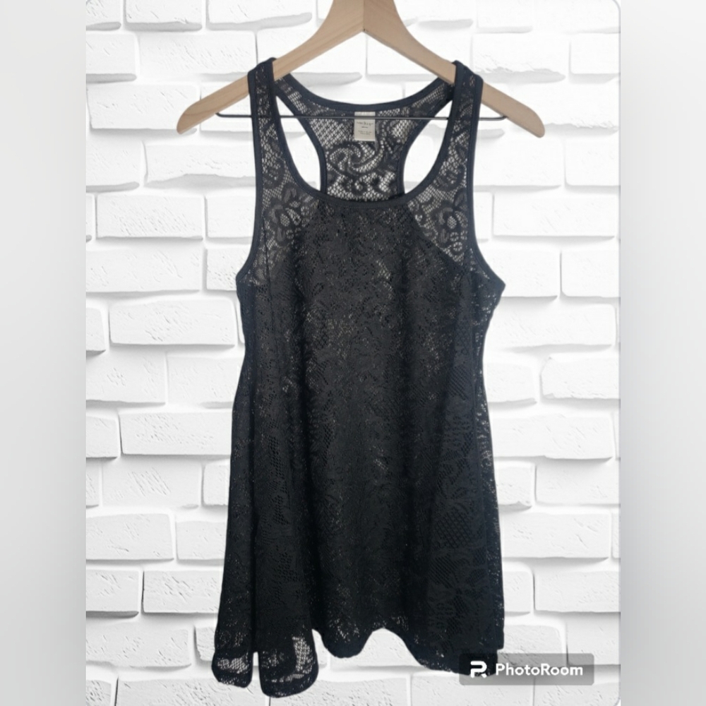 Swimsuit Cover Up, Solid Black, M